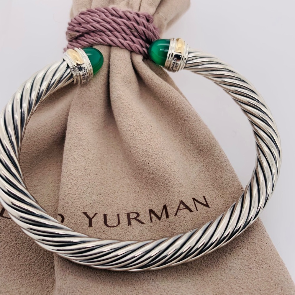 David Yurman Green Onyx Women Cable Bracelet